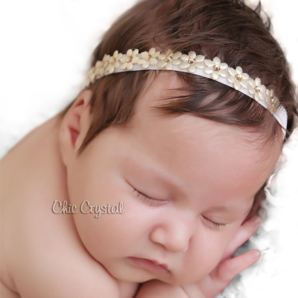 Flower Headband - Chic Crystals