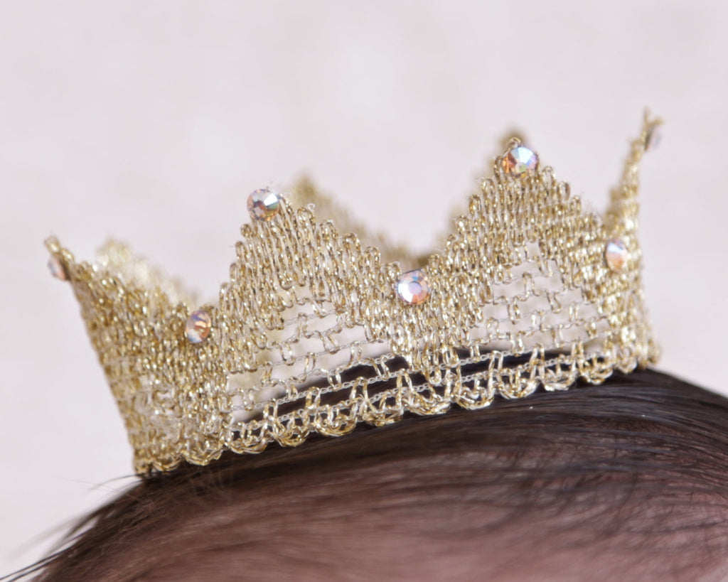 Gold Princess Crown - Chic Crystals